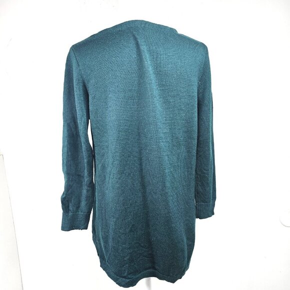 J. Crew Petite Forest Green SUper Soft Merino Wool Tunic Sweater Top - Picture 5 of 7